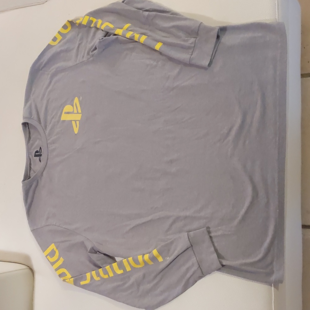 Gray Sony Playstation Long Sleeve Shirt